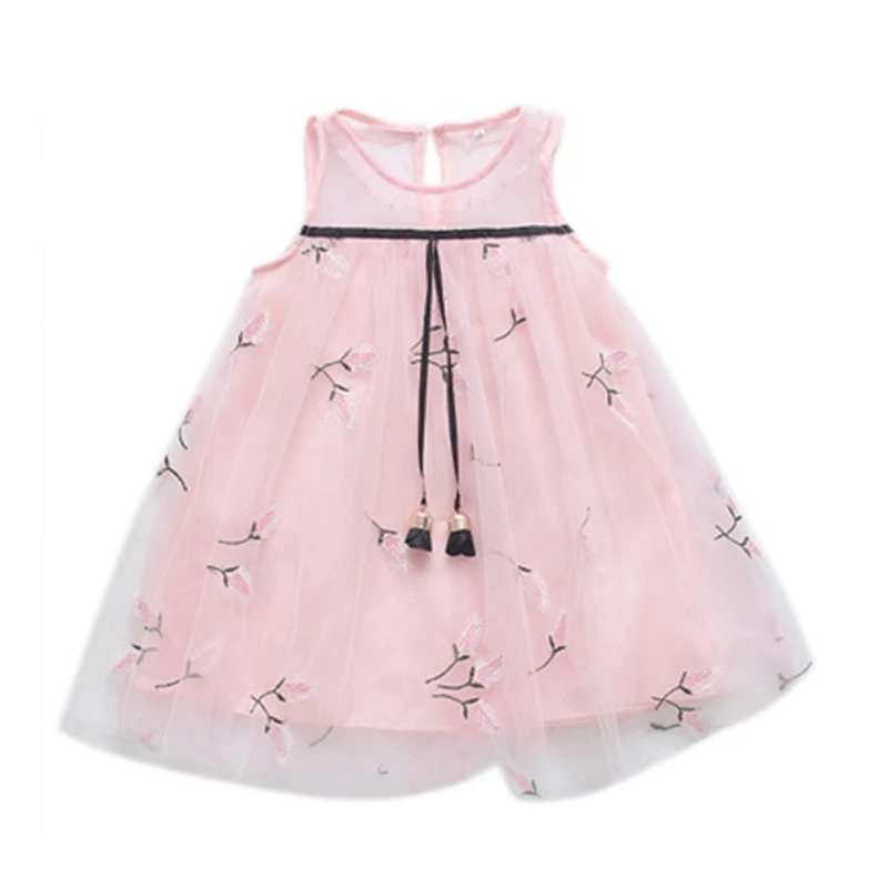 2019 горячая Распродажа летнее платье для маленьких девочек без рукавов с