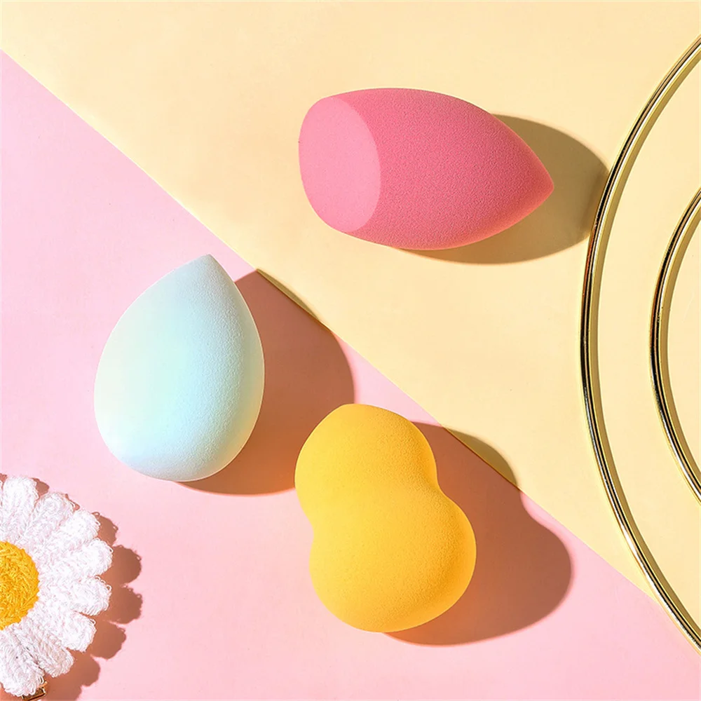 

4pcs New Beauty Egg Set Face Makeup Puff Sponges For Cosmetic Beauty Foundation Water Drop Shape Blending Tool Wet And Dry Use