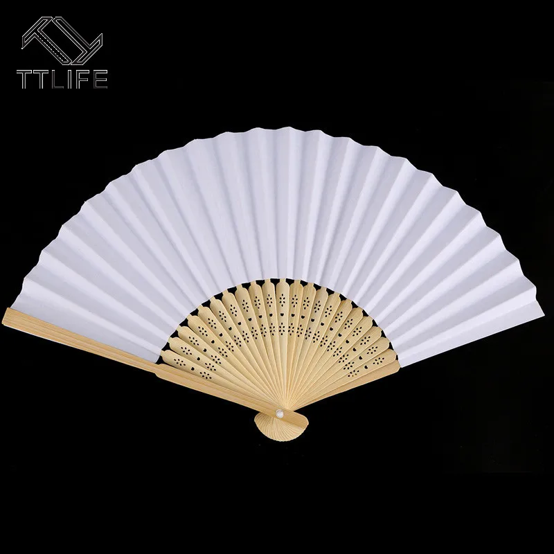 Японский веер TTLIFE 50 шт./лот белый складной элегантный бумажный Ручной Веер