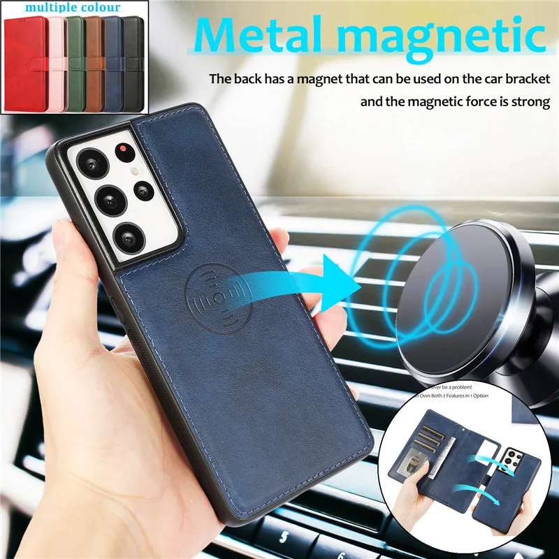 

Luxury Flip Leather Phone Cases For Samsung Galaxy S21 S20 FE 5G S10 Lite 2020 S10E S9 S8 Plus Note 20 Ultra 10 9 Wallet Cover