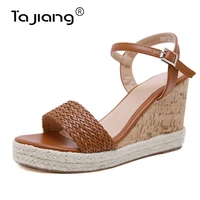 ta jiang summer new style all match simple buckle wedge sandals roman style fashion female gladiator shoes t988 23