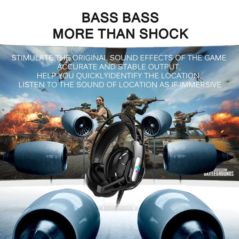 Игровая гарнитура для ПК с микрофоном и гибким PUBG 7 1 наушники объемным звуком Xbox