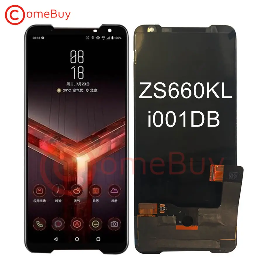 Для ASUS ROG Phone II Phone2 PhoneII ZS660KL ЖК-дисплей кодирующий преобразователь сенсорного экрана в сборе Замена для ASUS ZS660KL ЖК-экран