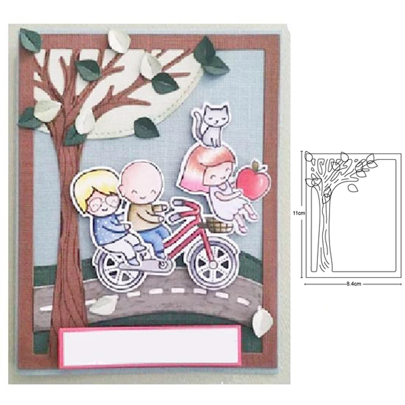 

Tree Frame Metal Cutting Dies DIY Etched Dies mould background Craft Paper Card Making Scrapbooking Embossing die stencils