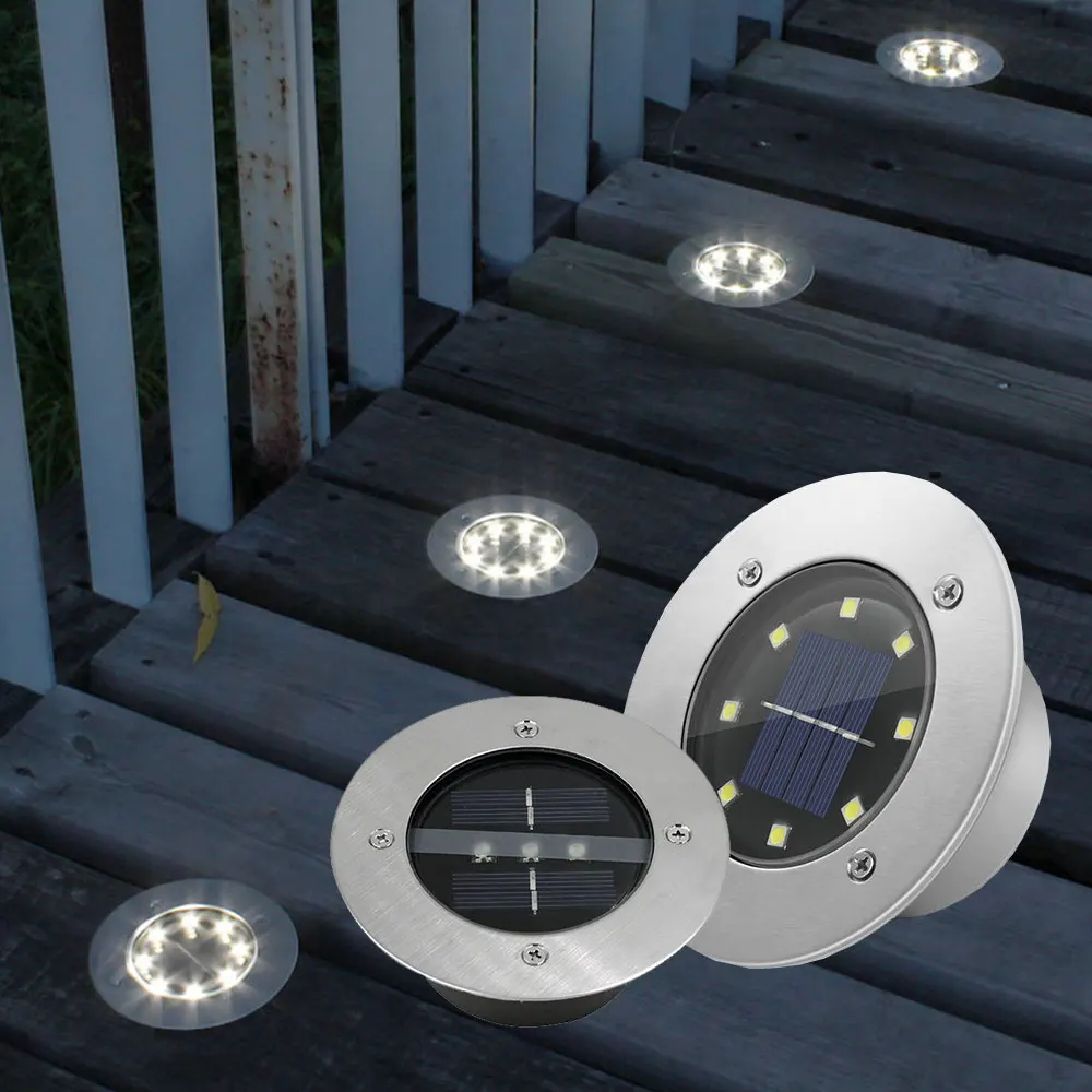 Светодиодный подземный светильник на солнечной батарее алюминиевое уличное