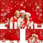 Фон для фотосъемки с изображением красных рождественских снежинок фон для вечерние блестящие мерцающие боке Детские Портретные украшения