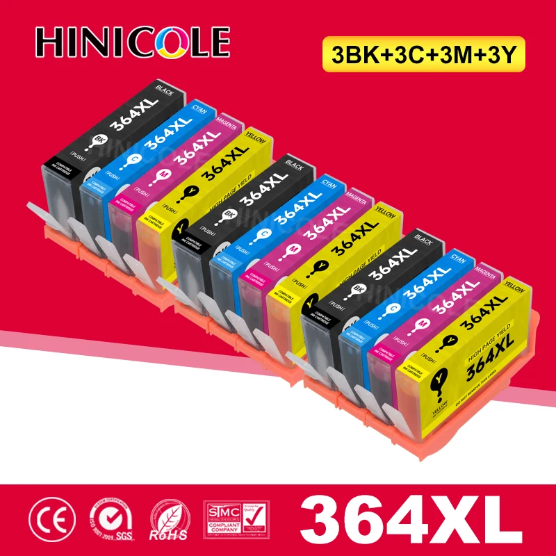 Совместимый сменный чернильный картридж 364XL для принтера HP 364 XL Deskjet 3070A 7510 Photosmart