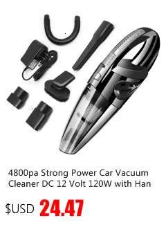 4800pa мощный автомобильный пылесос постоянного тока 12 Вольт 120 Вт с сумочкой кПа циклонический влажный/сухой автоматический портативный пылесос 2 HEPA
