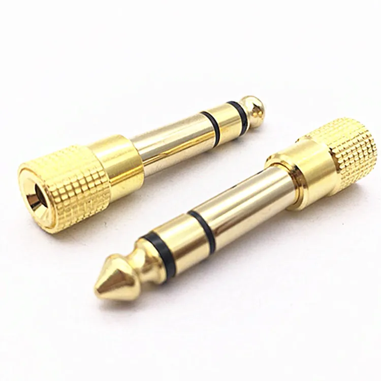 

5/3/1Pcs Jack 6.35mm Male Plug to 3.5mm Female Connector Headphone Amplifier Adapter Microphone 6.3 3.5 mm Converter