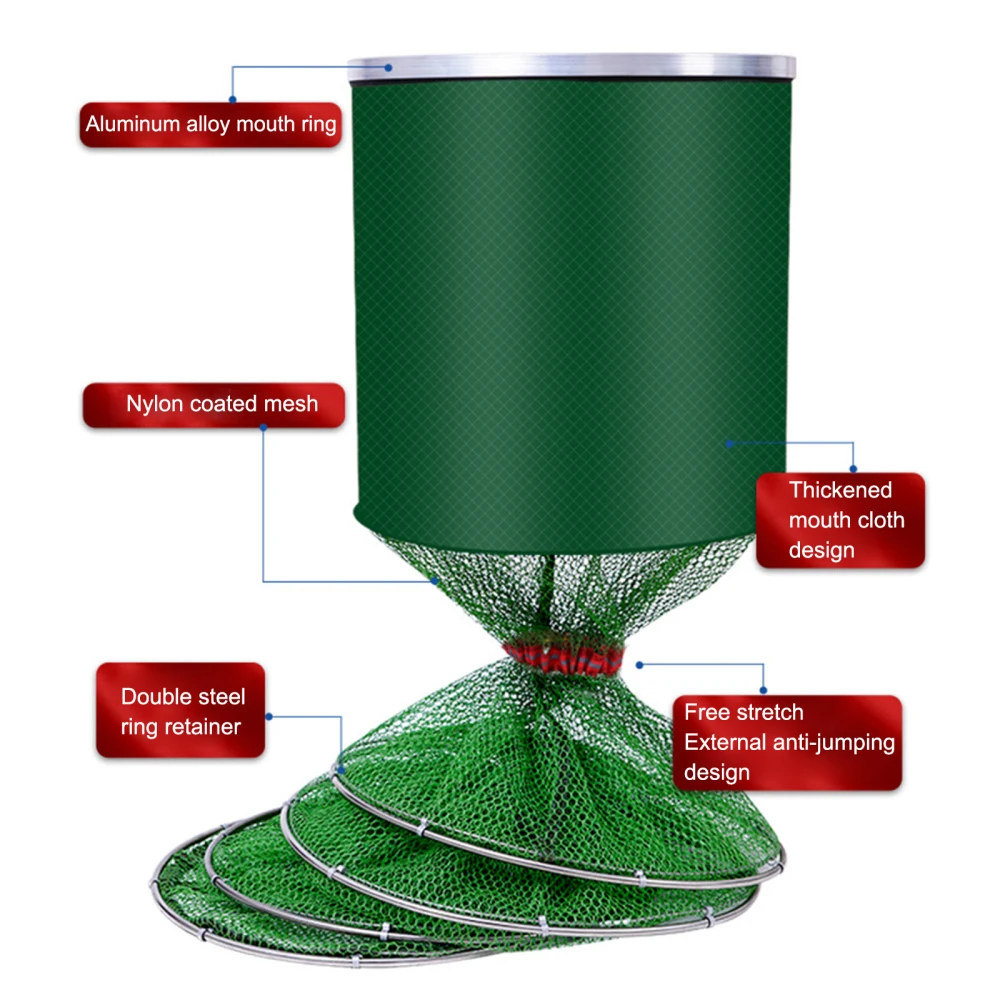 Нейлоновая рыболовная клетка длиной 1 5 м для хранения приманки прочная армейская