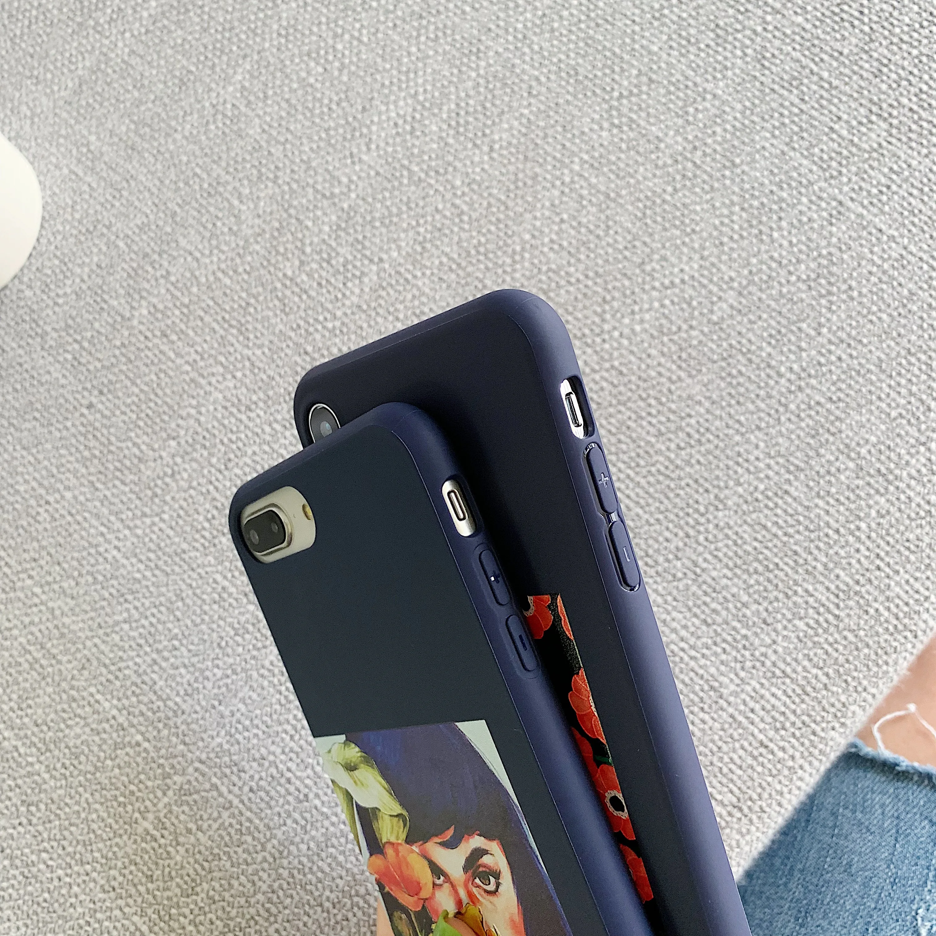 Роскошный чехол для телефона iphone XS XR Max Flower живописная абстрактная картина Мягкий