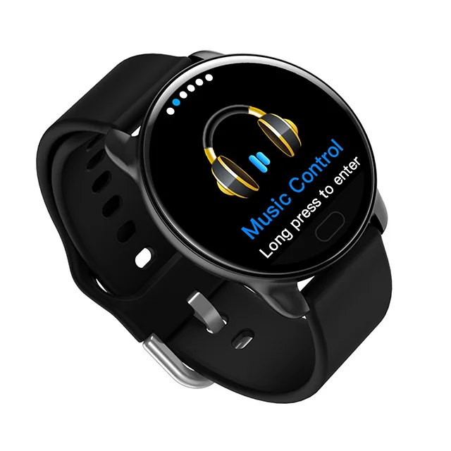 Silicone Black MELANDA женские Смарт-часы для фитнеса, для женщин, для бега, Reloj, монитор сердечного ритма, Bluetooth, шагомер, сенсорные, умные спортивные часы - Цвет: Silicone Black