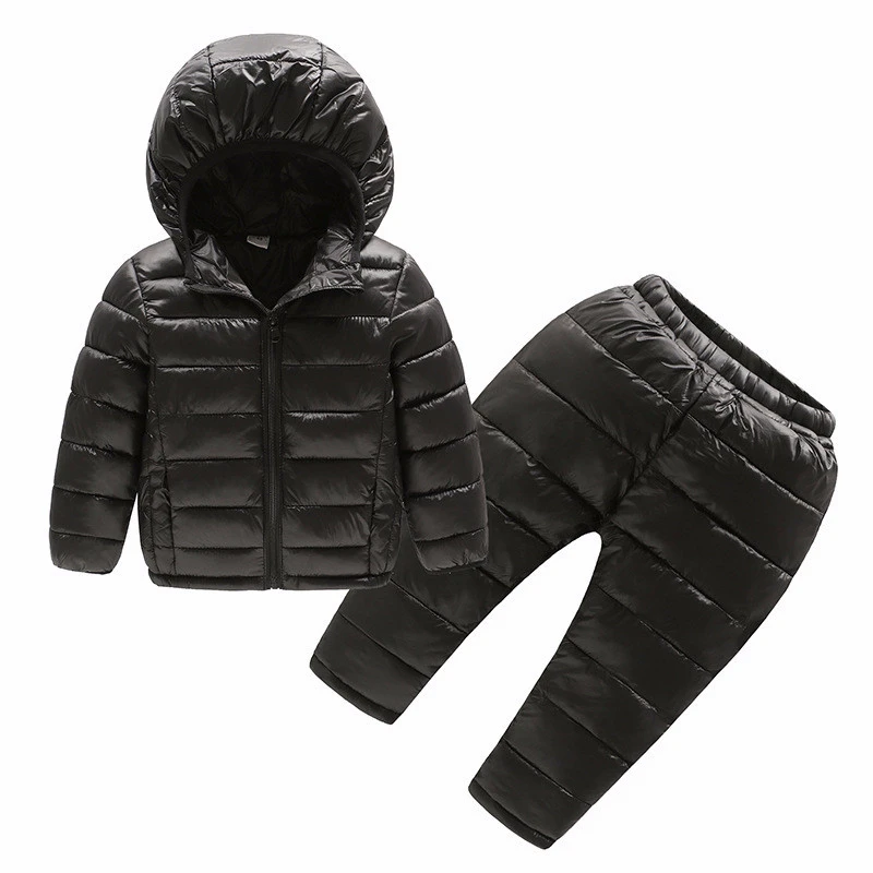 Hooded Children's Clothes Set 2020 New Girls and Boys Winter Jacket+Pant Costume Overalls Suit for Baby Kids Sport Clothing Sets | Детская
