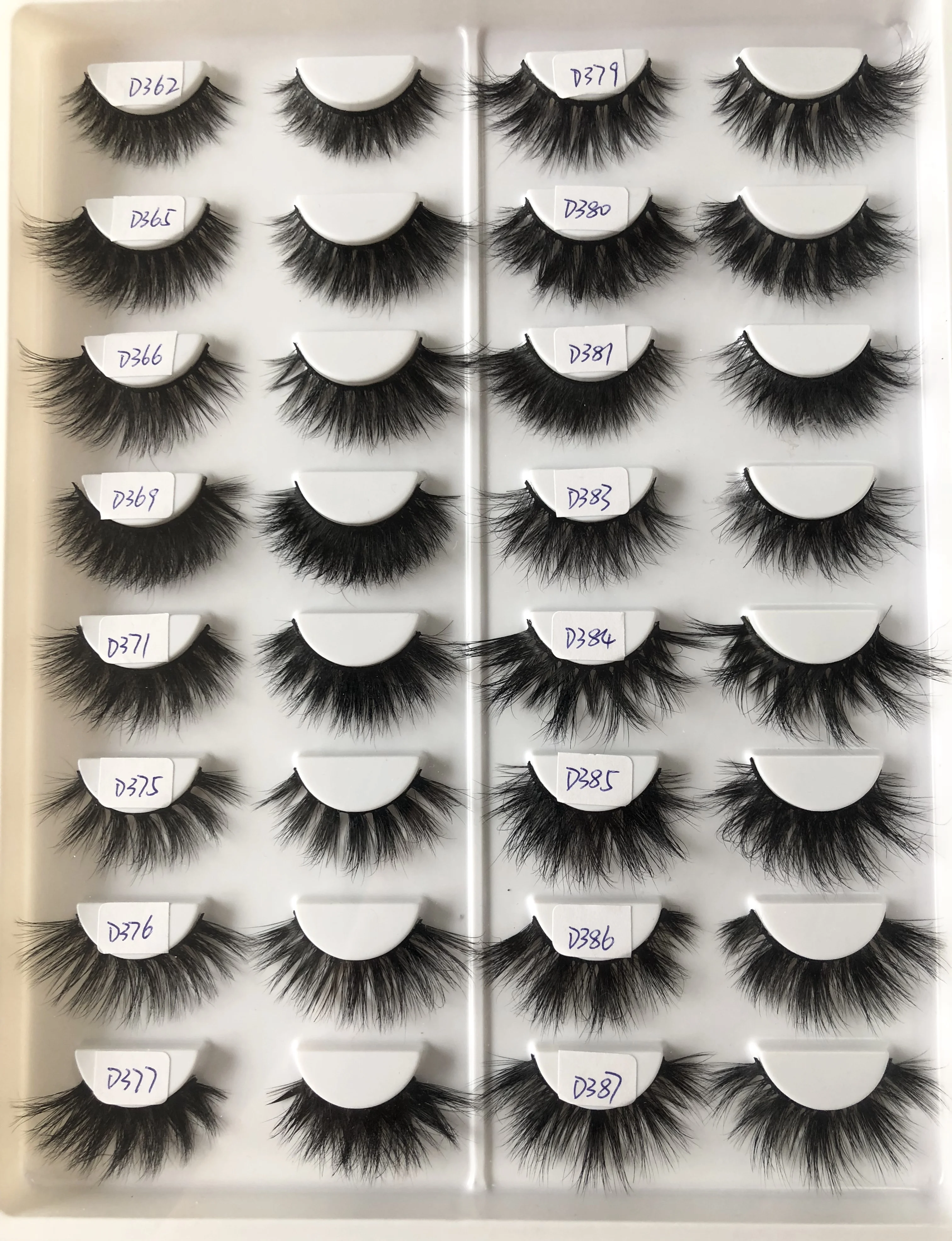 Оптовая продажа 3D настоящие норковые ресницы без коробки 30 пар только поднос