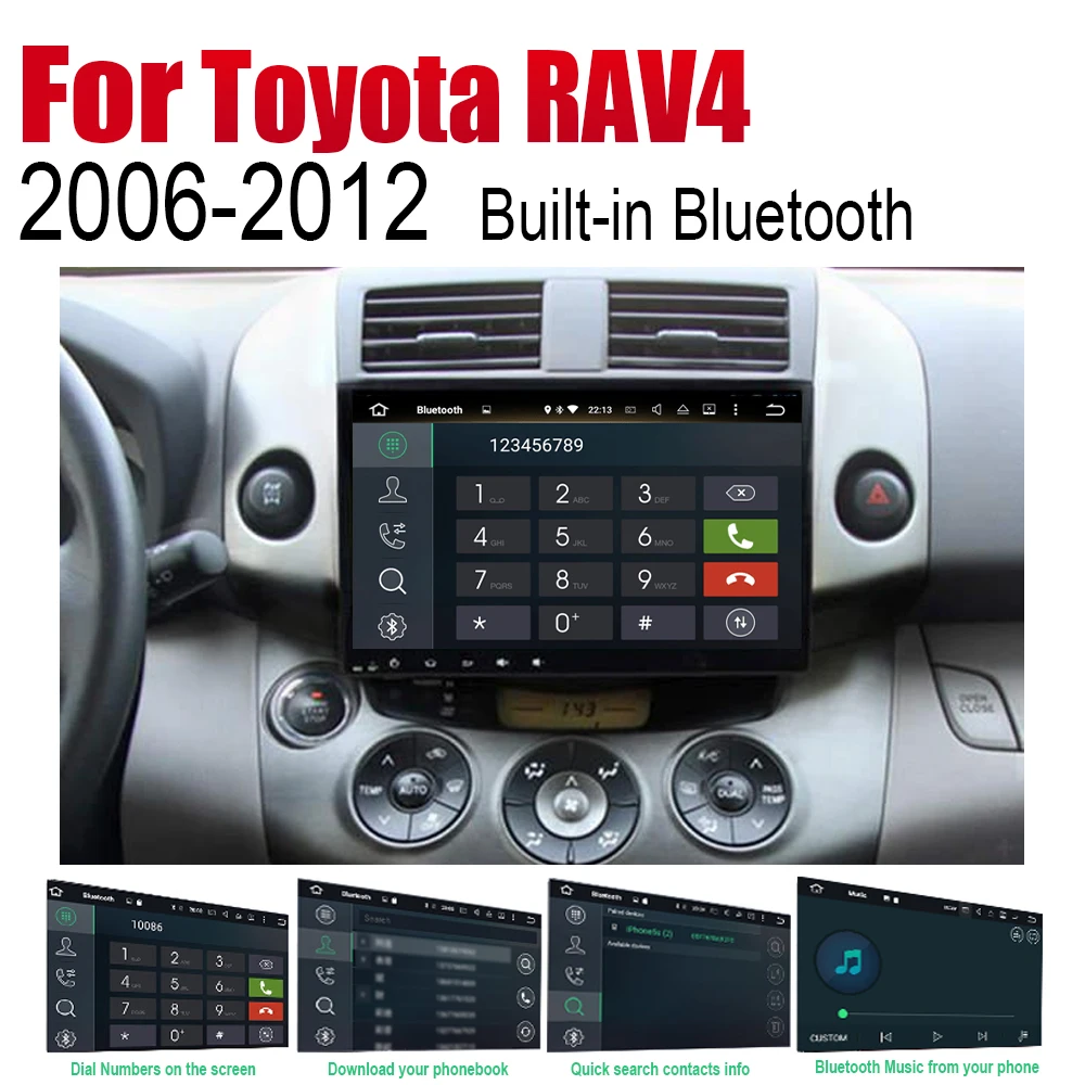 Автомагнитола ZaiXi 2 Din Android для Toyota RAV4 2006 ~ 2012 GPS навигация BT Wi Fi карта мультимедийная