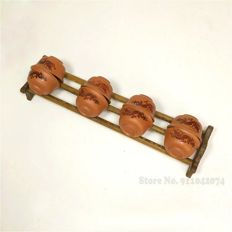 Двойной слой из цельного дерева подстаканник чайный набор кунг фу стеллаж для