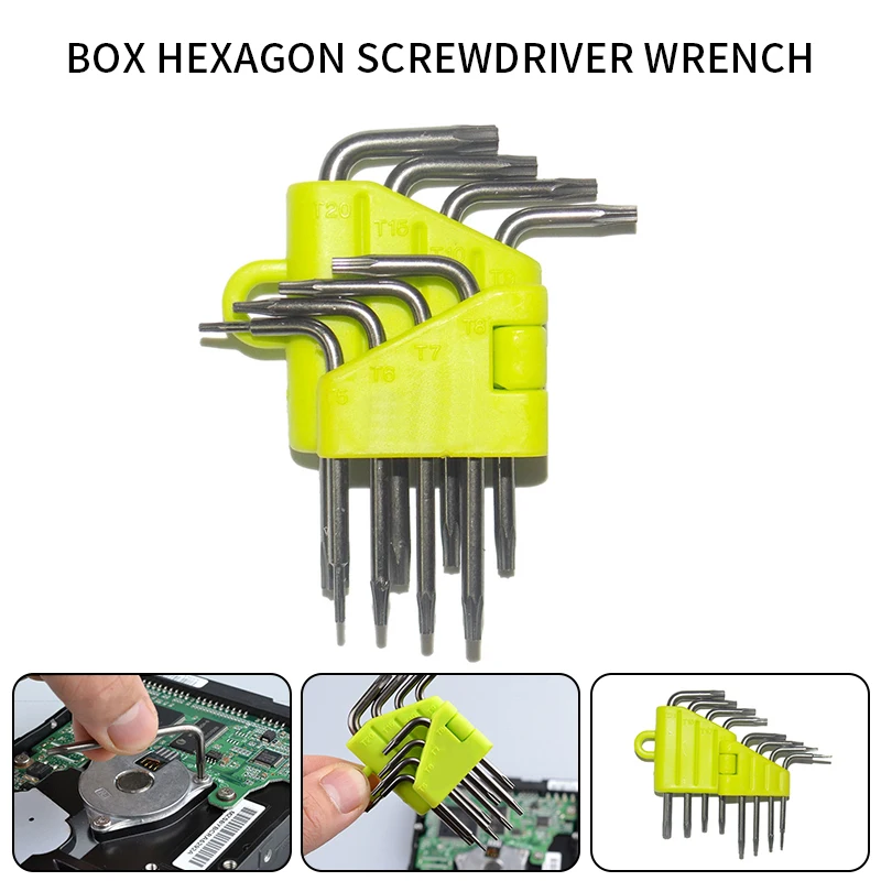 8 in 1 Screwdriver Set T5 T6 T7 T8 T9 T10 T15Star Wrench Tool Kit Wrench Star Wrench Torx Screwdriver kit