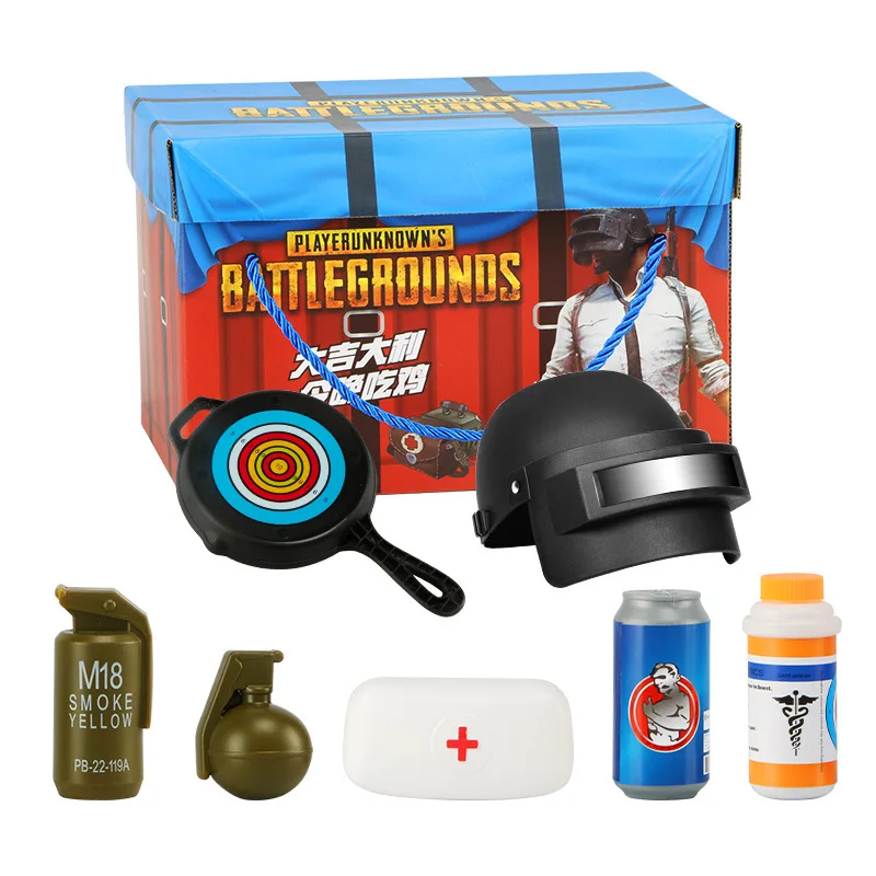 PUBG видео игра модель трехуровневая головка граната painkiller pan airdrop набор игрушек с