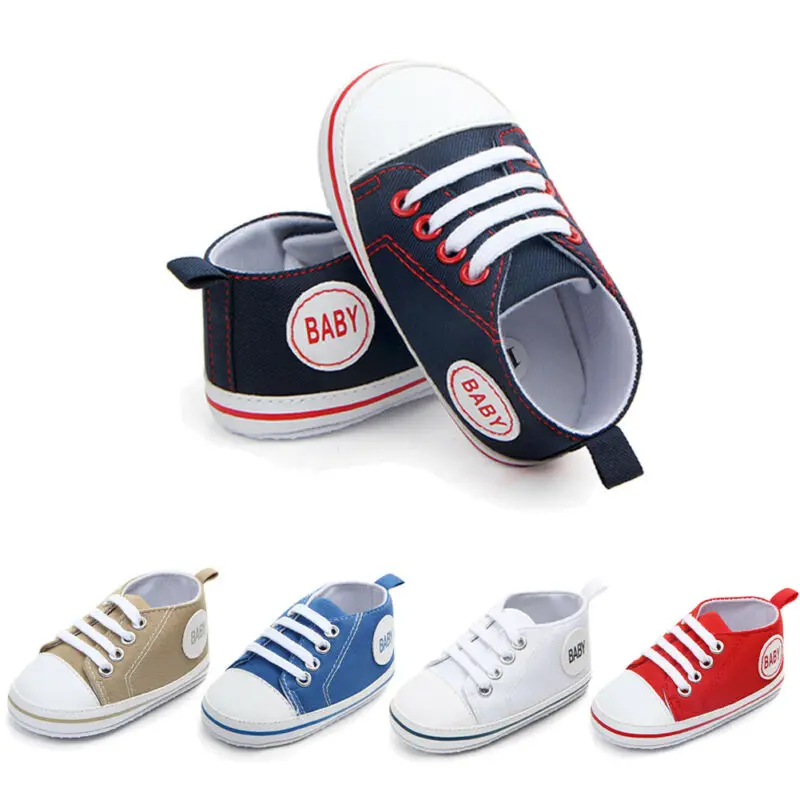 Newborn Baby Boy Girl Pram Shoes Infant Casual Toddler Pre Walker Trainers | Мать и ребенок