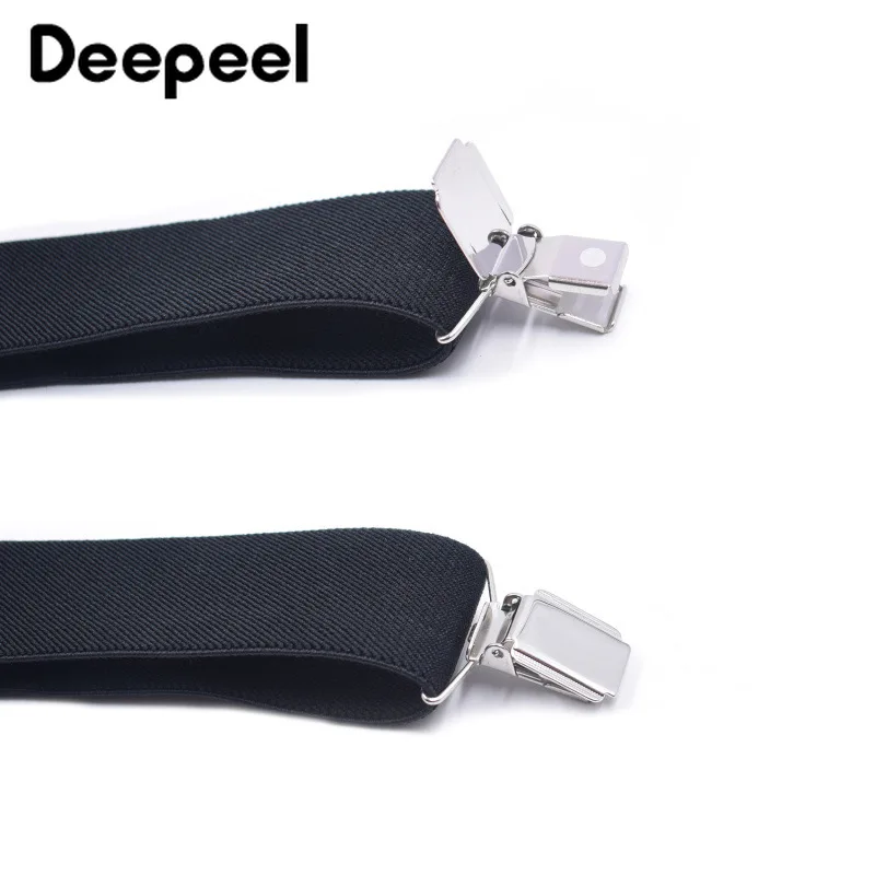 Deepeel 1 шт. 3.5X125cm Для мужчин подтяжки для взрослых 4 клипы ремень многоцветная