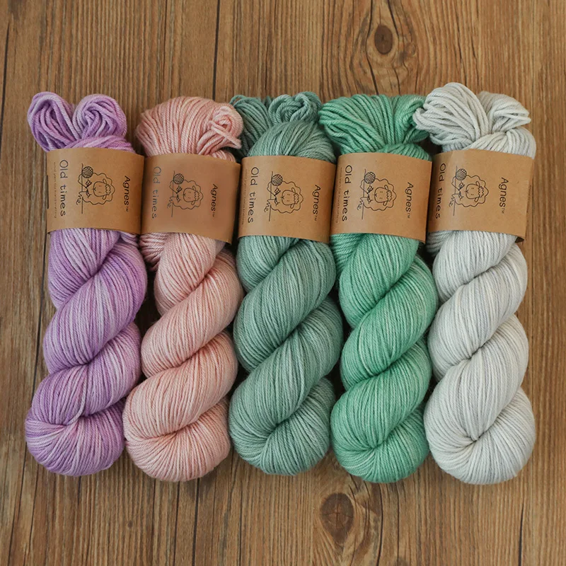 

High Quality 100g / Ball 100% Merino Wool Soft Sweater Scarf Hat Hand Woven DIY Rainbow Baby Wool Yarn Thread