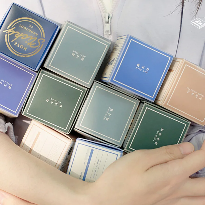 1 компл./лот бумага из блакнота для бумаги заметок на клейкой основе план тяга