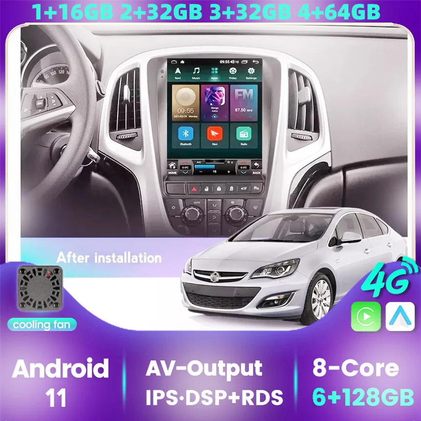 Автомагнитола в стиле Tesla с GPS-навигацией для Opel ASTRA J мультимедийный Android Excelle XT/GT