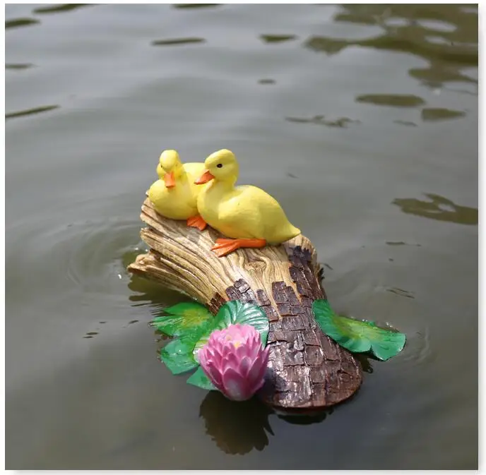 Садовая смола плавающая утка украшения креативный аквариум для воды украшение