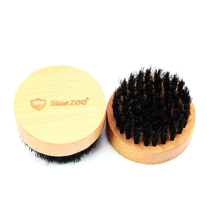 

1pc Natural Boar Bristle Beard Brush For Men That Works Wonders To Comb Beards And Mustache Bamboo Face Massage