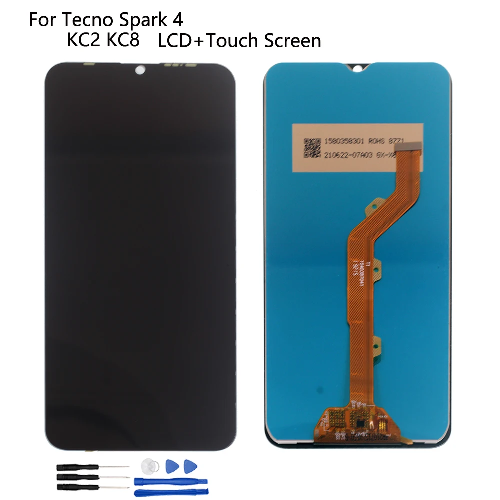 

Original For Tecno Spark 4 KC2 KC8 LCD Display Touch Screen Digitizer Assembly For Tecno Spark4 LCD Pantalla Display Phone Parts