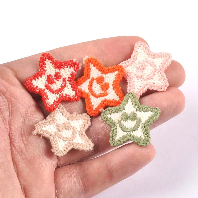 20 шт./лот аппликации в виде смайликов и звезд для рукоделия шляпы одежды Швейные