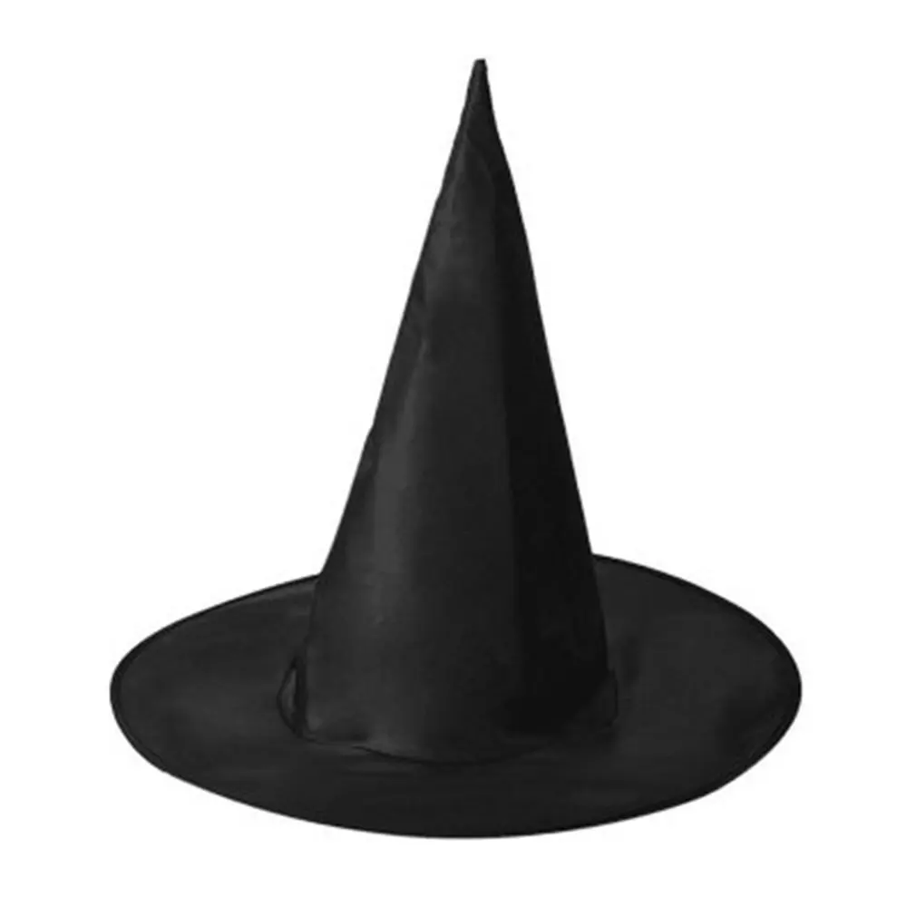 2018 New Halloween Oxford Cloth Witch Wizard Hat Magic Wizard's Caps Party Toys Cosplay For Adults And Kids Black Spire | Дом и сад