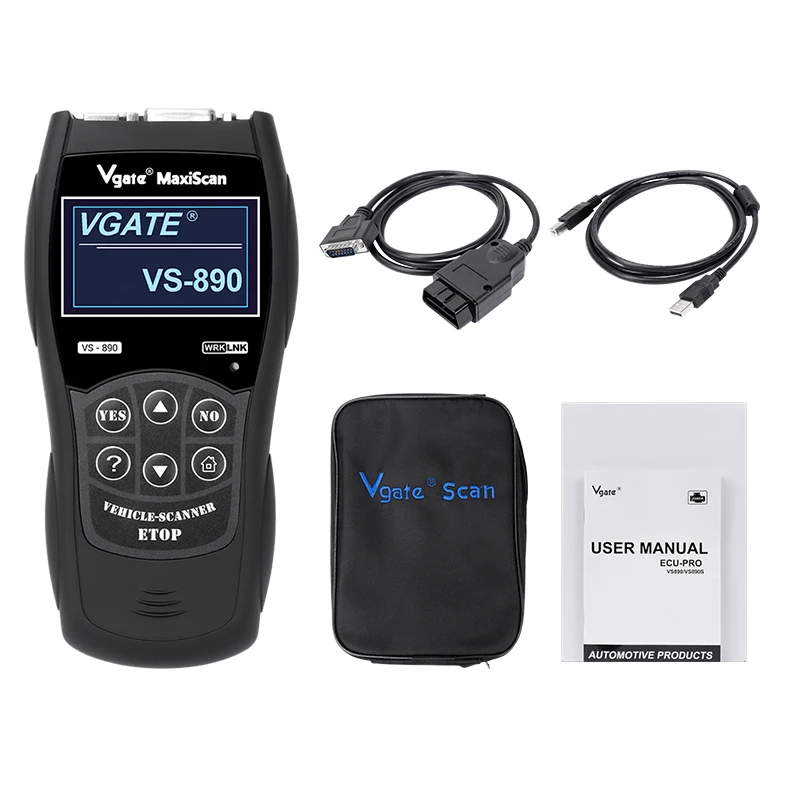 Диагностический инструмент Vgate VS890 Автомобильный сканер OBD2 CAN BUS считыватель
