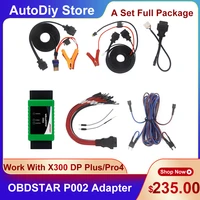 obdstar p002 adapter for toyota 8a for ford all key lost ecu flash work with x300dpx300dp pluspro4 full set with cable