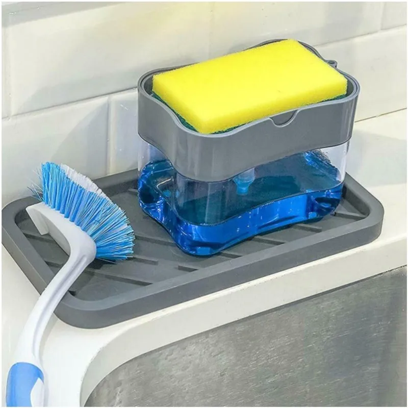 

liquid soap dispensersScrubbing Liquid Detergent Dispenser Press-type Liquid Soap Box Pump Organizer Kitchen soap dispenser