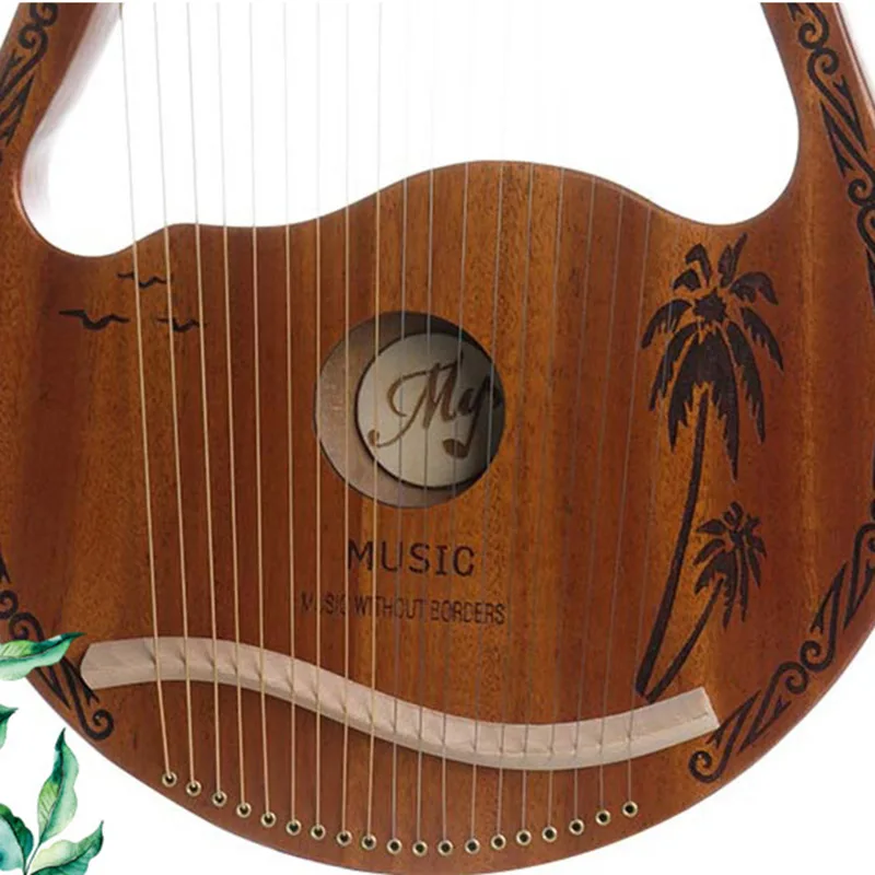 Lyre Harp китайская Арпа 19 струн твердая древесина красное дерево с настройкой