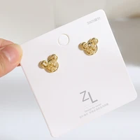 cute stud earrings cartoon mouse fashion anime jewelry 2022 hot wholesale trendy shiny classic hollow design women accessories