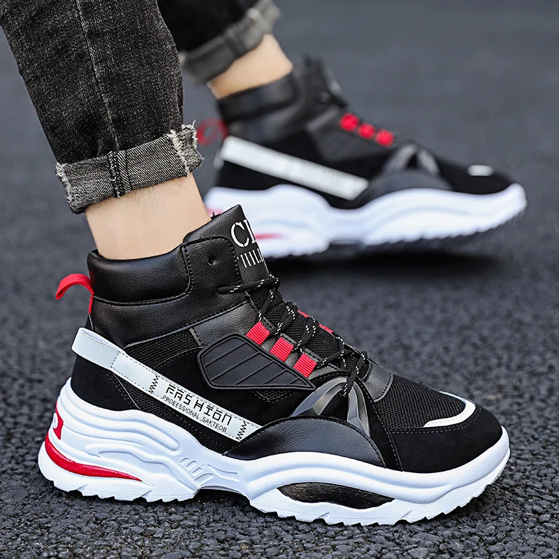 Модные кроссовки для мужчин повседневная обувь на шнуровке дышащая мужская