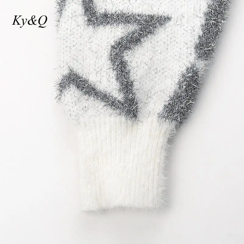Brand Design Luxury Women Christmas Sweater 2019 Winter Thick Lazy Wind Knit Cardigan Imitation Mink Velvet Pentagram Clothes |
