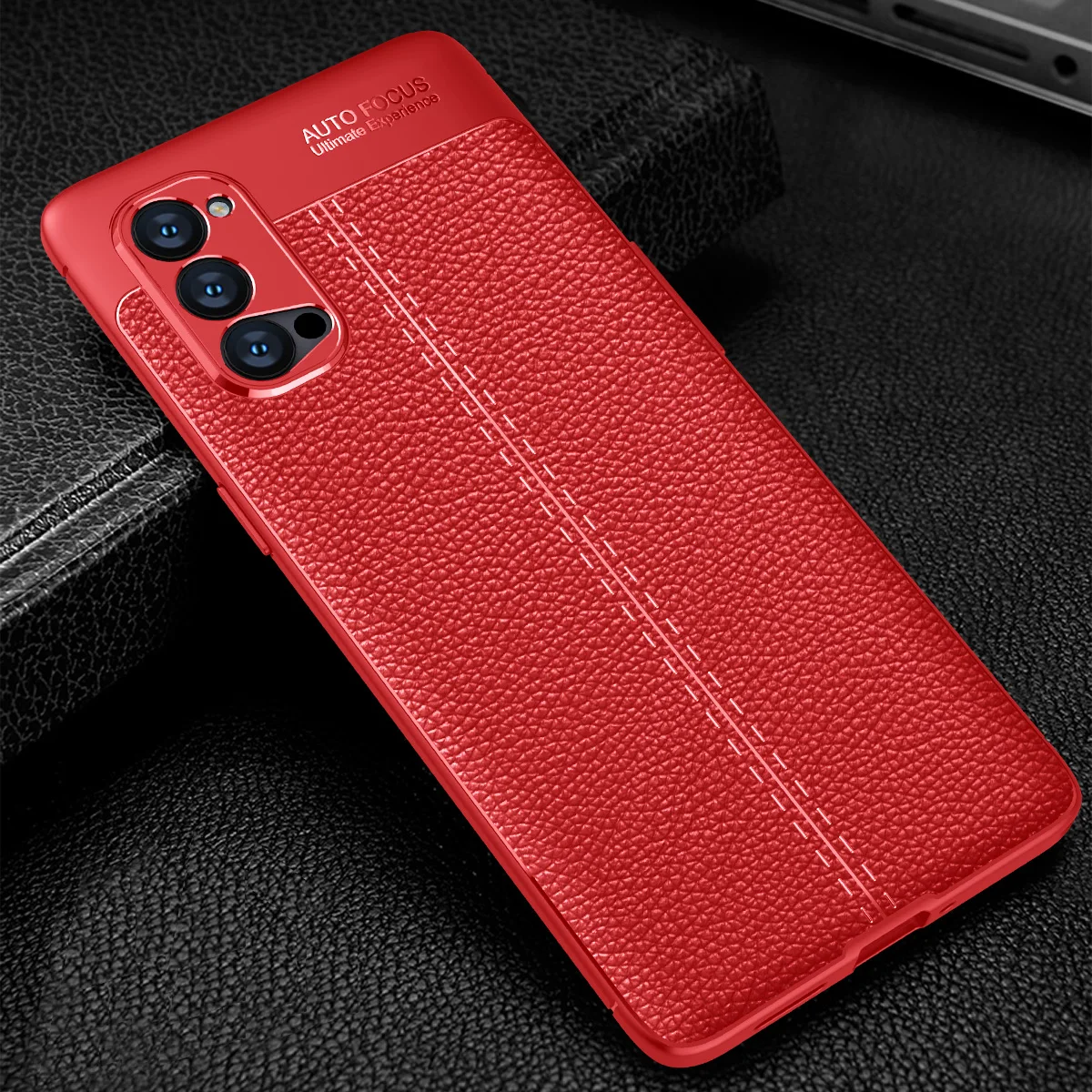 

For Oppo Reno4 Pro Case Cover Reno 4 3 Pro Ace 2 Z 2Z Luxury Leather Soft Silicone Phone Bumper Back Cover Case For Reno 4 Pro