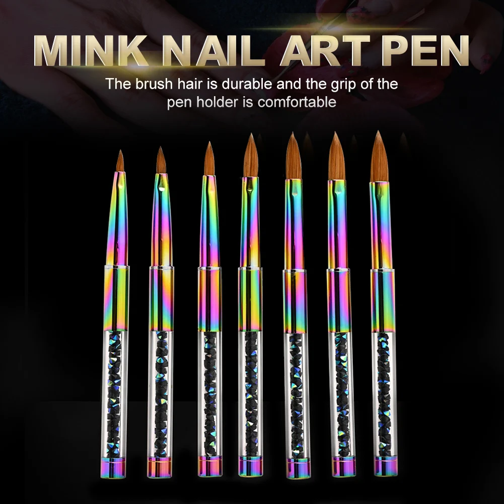 

Extension UV Gel Pen Nail Brush Sable Acrylic Builder Tools DIY Carving Paint Nails Art Tool Powder Decor
