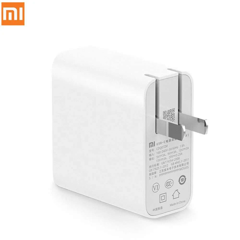 Зарядное устройство Xiaomi USB C 65 Вт с портом Type PD 2 0 QC 3 адаптер питания для Mi laptop air 13