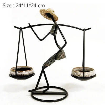 Sliver-Coarse Cloth Strongwell Nordic Take Burden Teenage Girl Iron Flower Stand Flower Pot Potted Plants Desktop Home Decorations Birthday Gift - Color: Sliver-Coarse Cloth