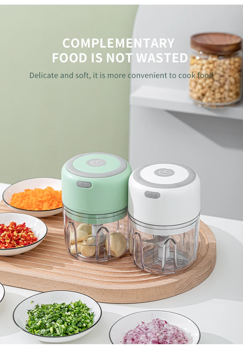 

Электрическая измельчитель чеснока, 100/250 мл, USB-зарядка