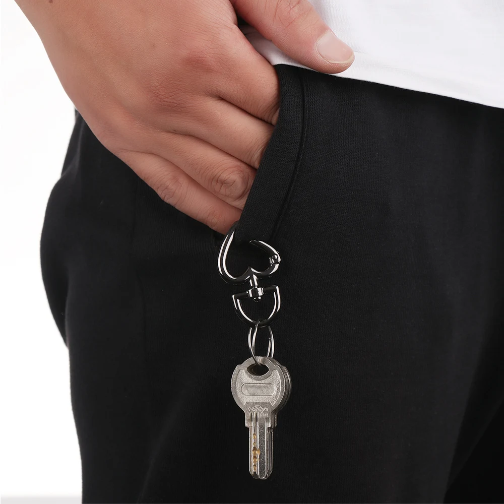 1 PC Zinc Alloy Plated Gate Spring Rings Heart Shape Buckles Purses Handbags Carabiner Clips Easy Push Trigger Snap Hooks | Спорт и