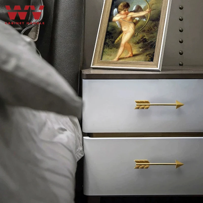 WV латунные ручки шкафа креативные золотые дверные и тяги для кухонный шкаф буфет