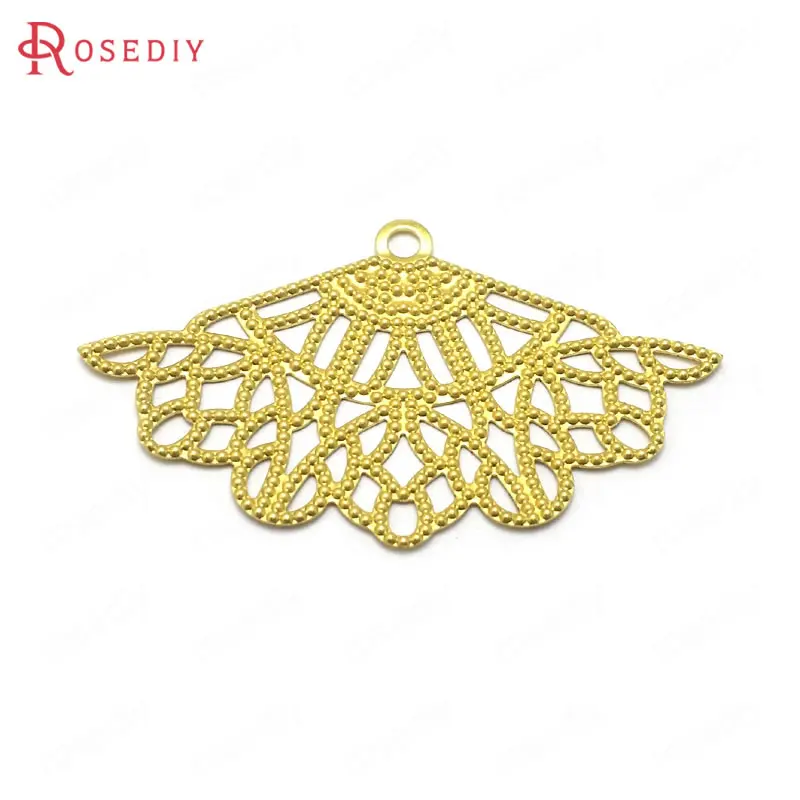 (35969)20 шт. 42x25 мм без покрытия цвет медный Вентилятор Форма Подвески Diy ювелирных изделий Аксессуары Оптовая Продажа