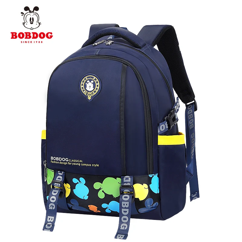 Школьный ранец BOBDOG для мальчиков, вместительный Детский рюкзак, повседневные мужские рюкзаки для начальной школы для детей