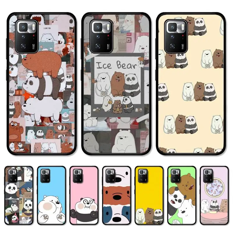 

Cartoon Funny Bear Phone Case For Redmi Note 10 9 8 6 Pro 8T 5A 4X X 5 Plus 7 7A 9A K20 Cover