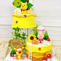 disney childrens birthday cake decor winnie the pooh piglet pig tigger birthday articles home decoration cake baby shower decor